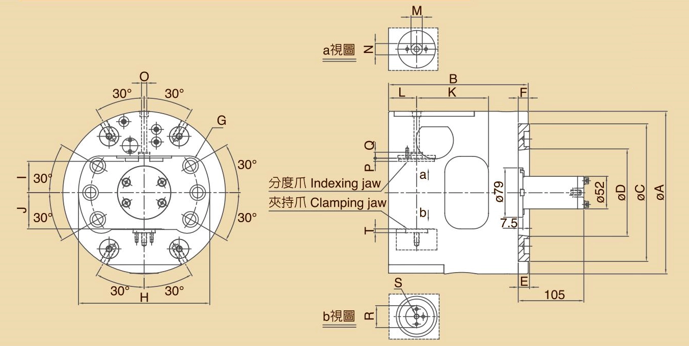 IC, TB-IC Indexing Chucks, ท่อฟีดไฮดรอลิก